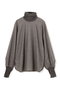 MOYE / ニットドッキング ロングスリーブブラウス ベイジ，/BEIGE， Charcoal