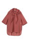 MOYE / スカーフ付き ハーフスリーブブラウス ベイジ，/BEIGE， L.Bordeaux