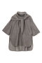 MOYE / スカーフ付き ハーフスリーブブラウス ベイジ，/BEIGE， Charcoal