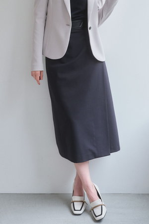 ベイジ，/BEIGE，の【予約販売】ZEPHYR / レザー切り替え ラップスカート