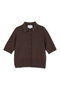 【予約販売】LAURA / ストレッチ ポロニット ベイジ，/BEIGE， Brown
