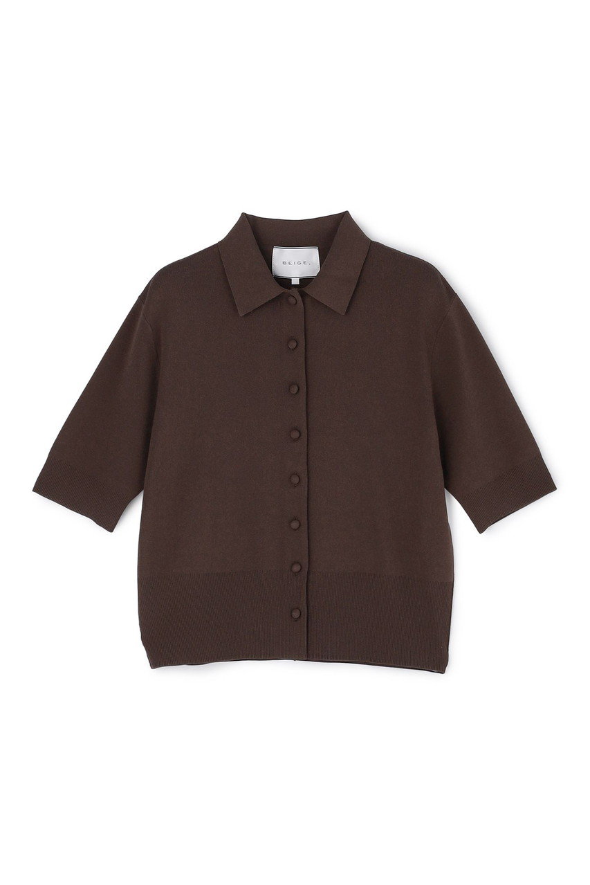 ベイジ，/BEIGE，の【予約販売】LAURA / ストレッチ ポロニット(Brown/KRCWLA0201)