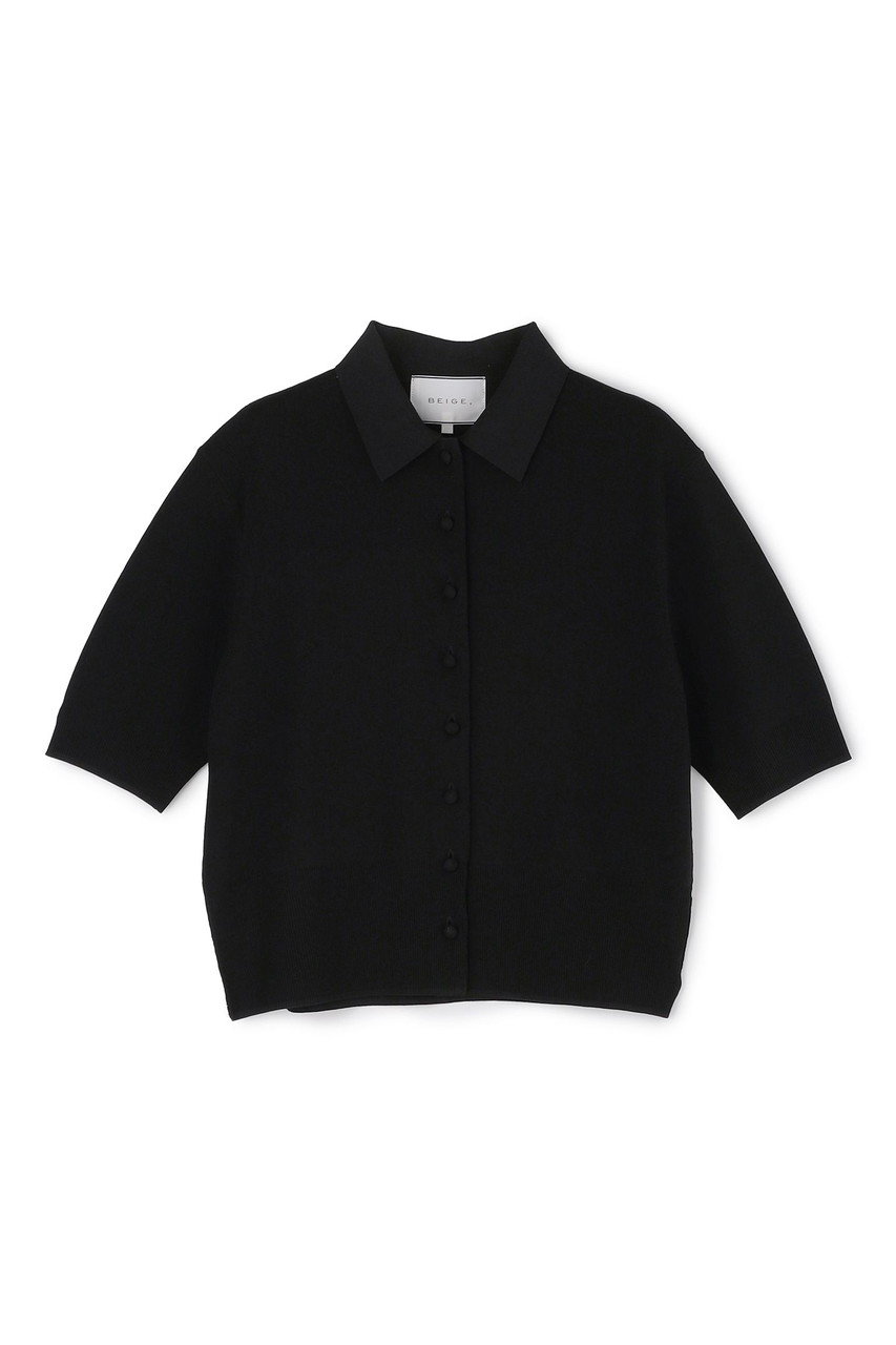 ベイジ，/BEIGE，の【予約販売】LAURA / ストレッチ ポロニット(Black/KRCWLA0201)