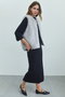 LAURA / ストレッチ Iラインニットスカート ベイジ，/BEIGE，