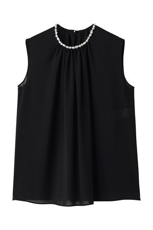 ベイジ，/BEIGE，のIVES（アイブス）/パール襟ギャザーブラウス(110400/110401)