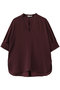 FLEUR（フルール）/バックサテン プルオーバーブラウス ベイジ，/BEIGE， Bordeaux