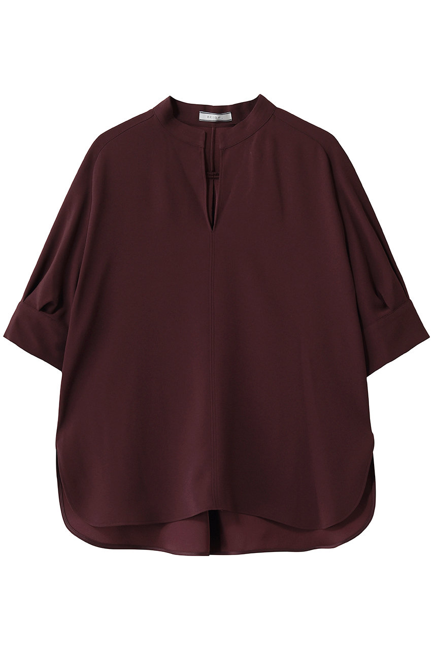 ベイジ，/BEIGE，のFLEUR（フルール）/バックサテン プルオーバーブラウス(Bordeaux/BLCWLA0214)