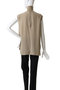 FLEUR（フルール）/異素材ネック フレンチスリーブブラウス ベイジ，/BEIGE，