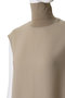 FLEUR（フルール）/異素材ネック フレンチスリーブブラウス ベイジ，/BEIGE，