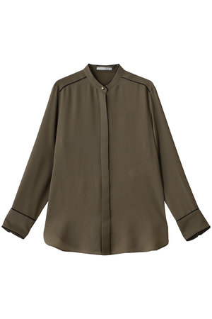 ベイジ，/BEIGE，のSTOW（ストー）/配色パイピング バンドカラーシャツ(110400/110403)