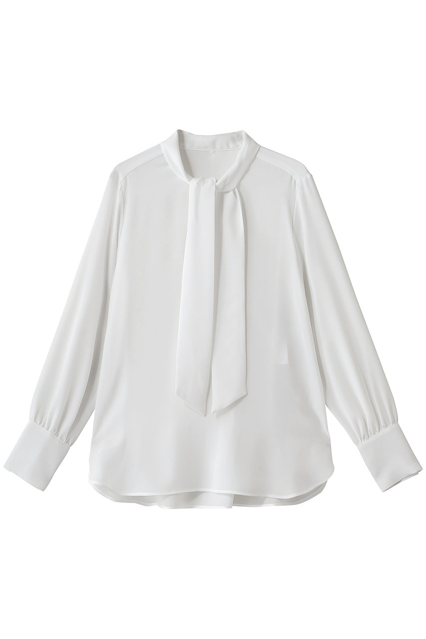BEIGE， STOW（ストー）/スカーフボウタイブラウス (Off White, 4) ベイジ， ELLE SHOP