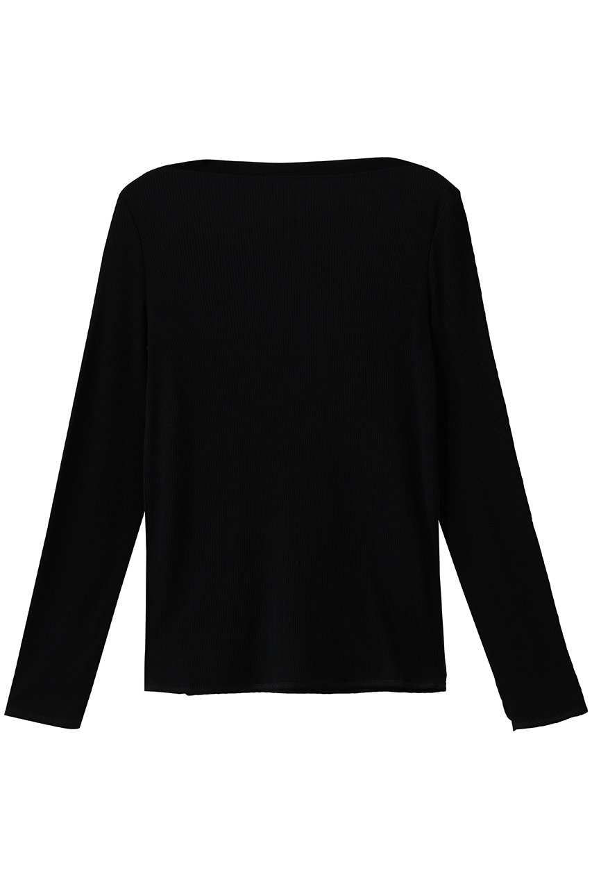 BEIGE， FORD（フォード）/ボートネックウールトップス (Black, 4) ベイジ， ELLE SHOP