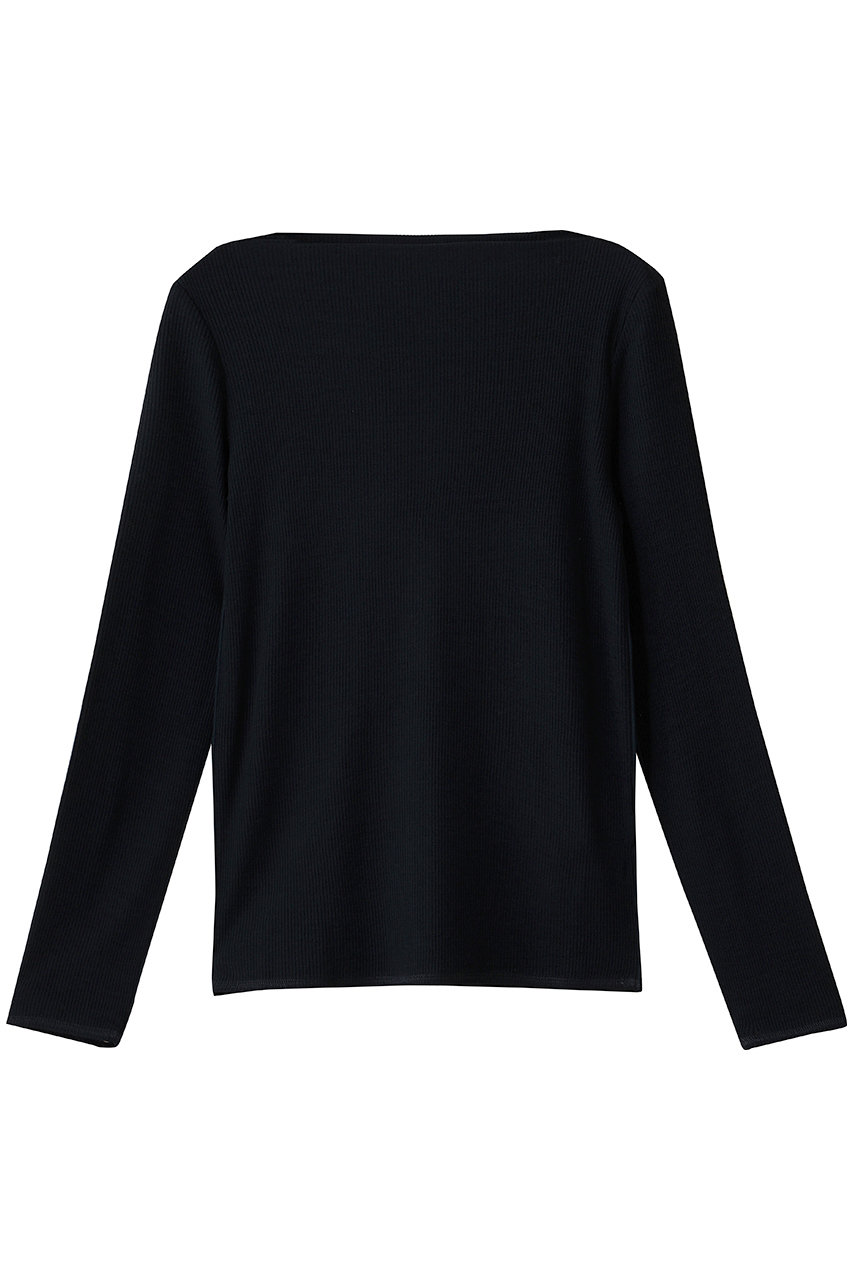 BEIGE, FORD(フォード)/ボートネックウールトップス (Navy, 4) ベイジ, ELLE SHOP