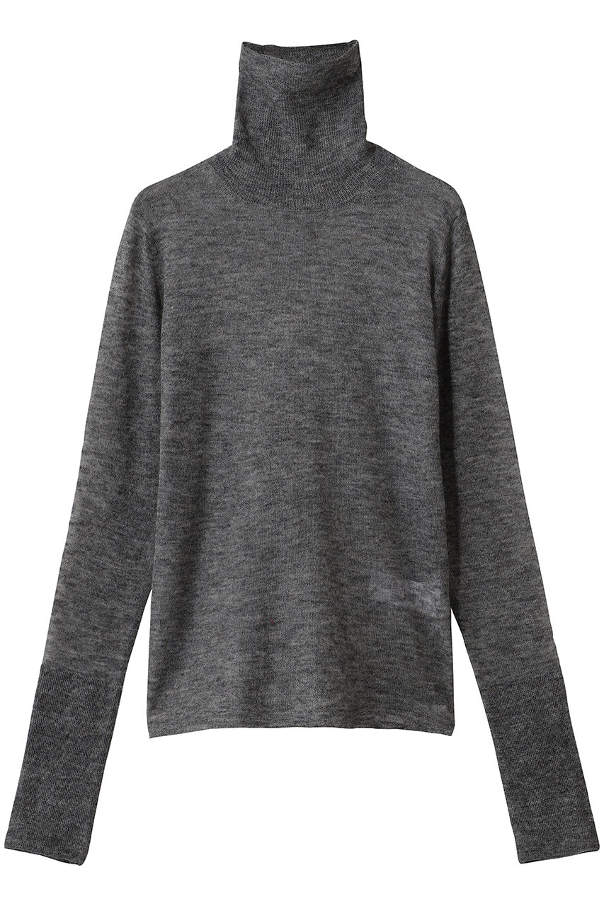 BEIGE， ELM（エルム）/シアーモヘア タートルニット (Gray, 4) ベイジ， ELLE SHOP