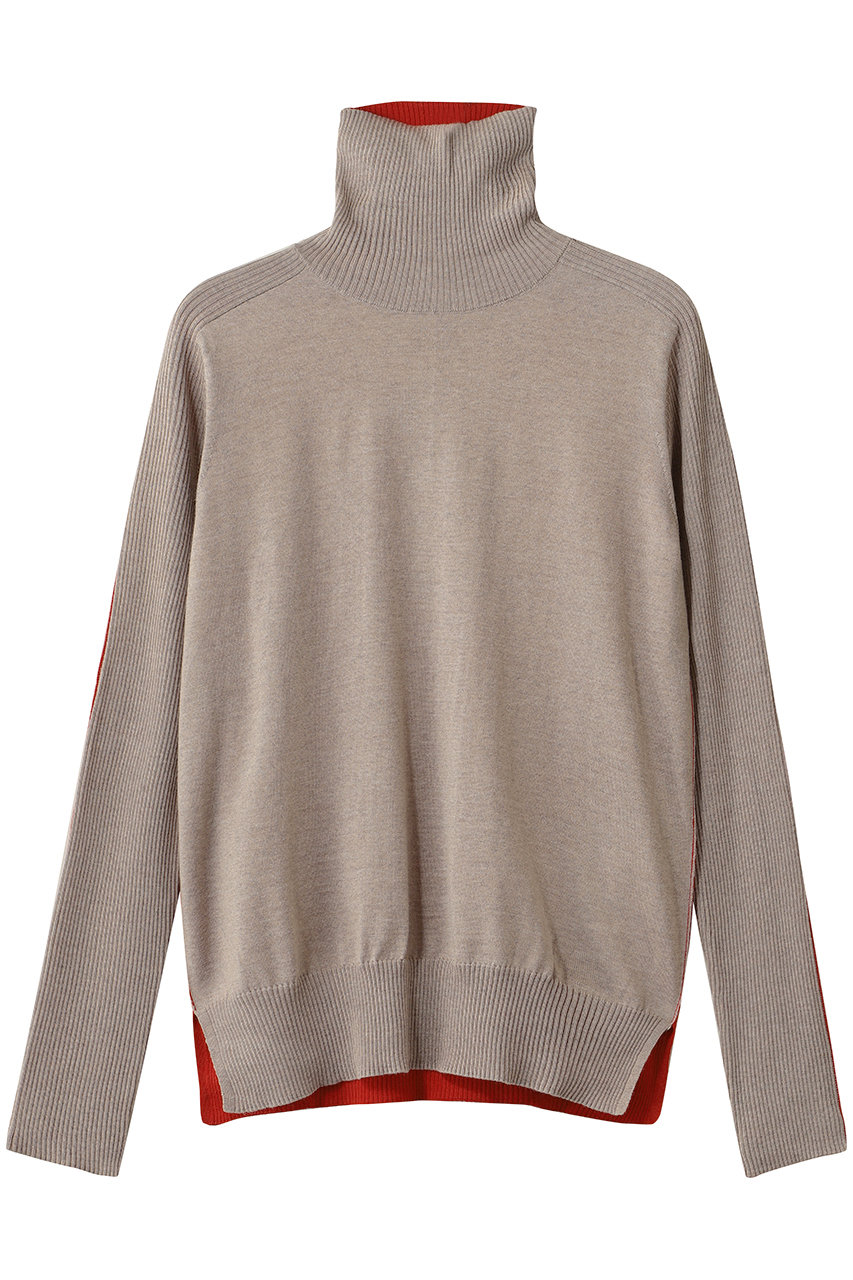 BEIGE， LA MONNAIE（ラ モネ）/ニット (D.Taupe ×Red, 4) ベイジ， ELLE SHOP
