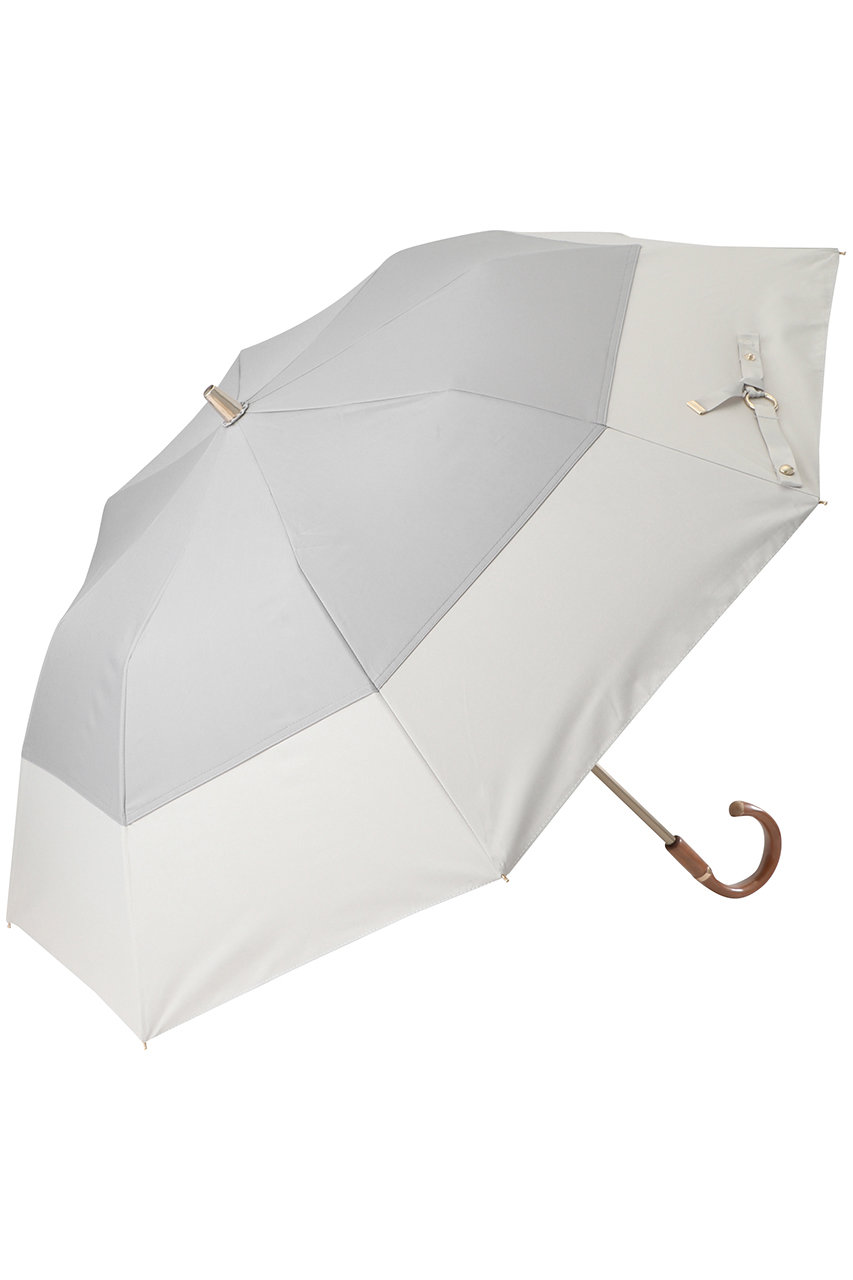 Gracy Tender bicolor 晴雨兼用日傘 2段折りたたみ傘 (ぺプル×ラインストーン, F) グレイシー ELLE SHOP Gracy Tender bicolor 晴雨兼用日傘 2段折りたたみ傘 (ぺプル×ラインストーン, F) グレイシー ELLE SHOP