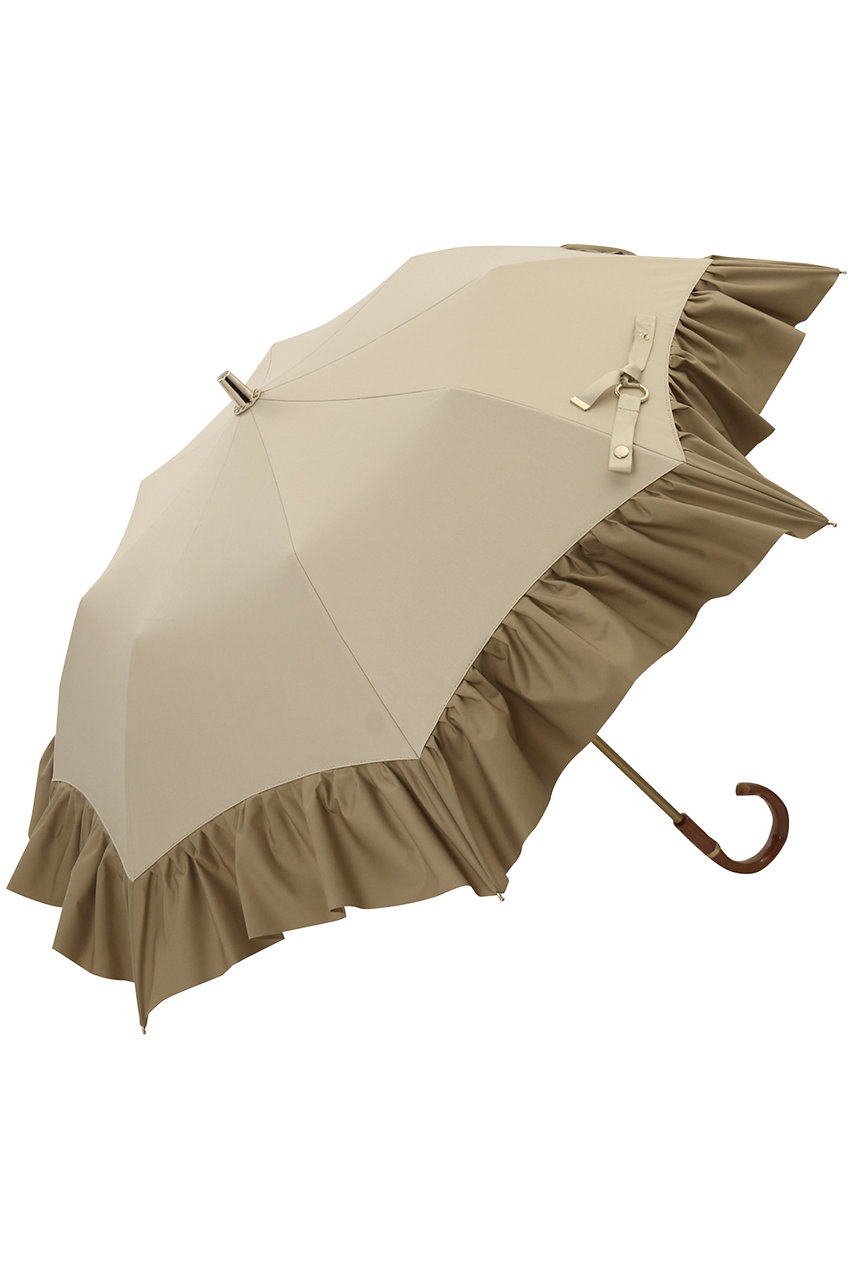 グレイシー/GracyのPeplum Frill 晴雨兼用日傘 2段折りたたみ傘(ウォームサンド/4550272291867)