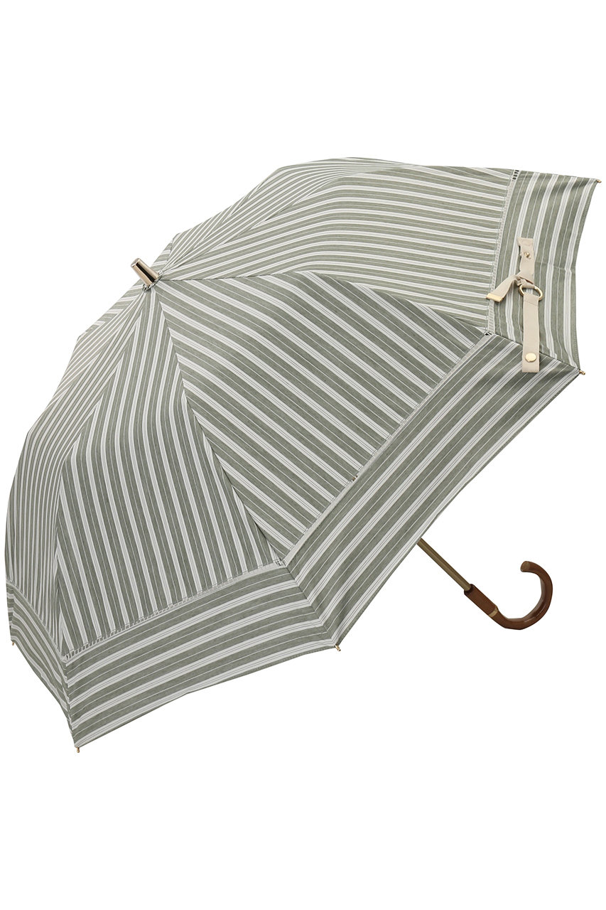 グレイシー/GracyのShirts stripe 晴雨兼用日傘 2段折りたたみ傘(セージ/4550272291942)