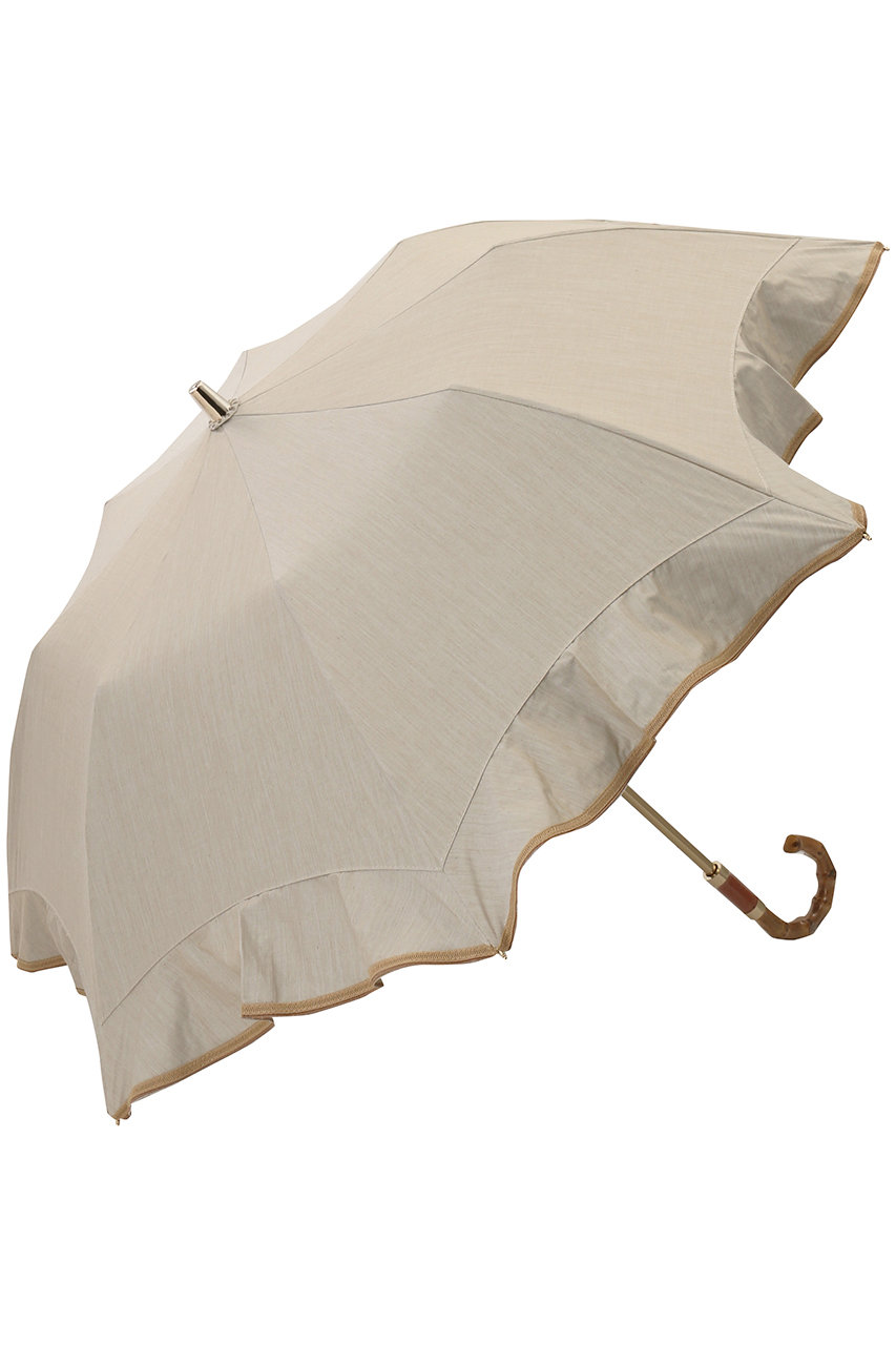 グレイシー/GracyのNatural frill 晴雨兼用日傘 3段折りたたみ傘(モカブラウン/4550272308701)