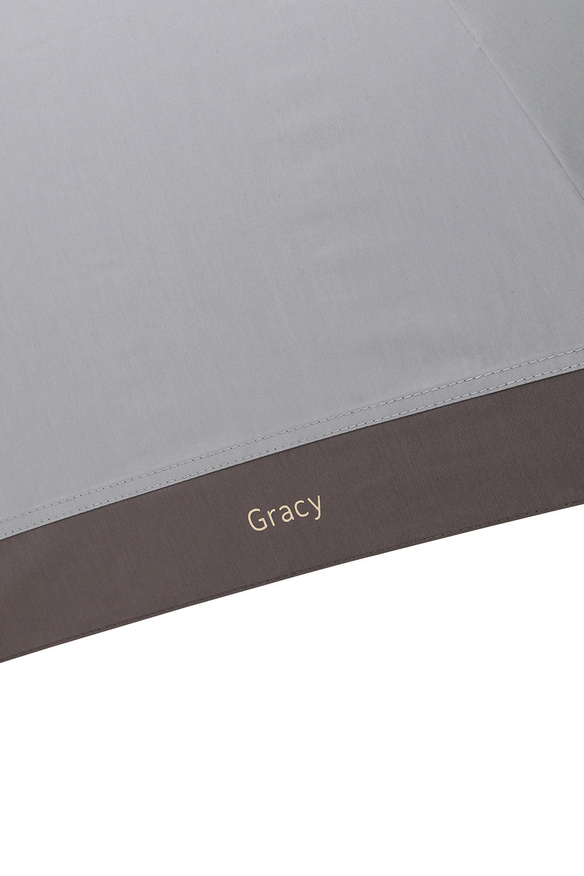 Gracy(グレイシー)｜晴雨兼用楽折傘 切継×裏レオパードプリント/ペブル