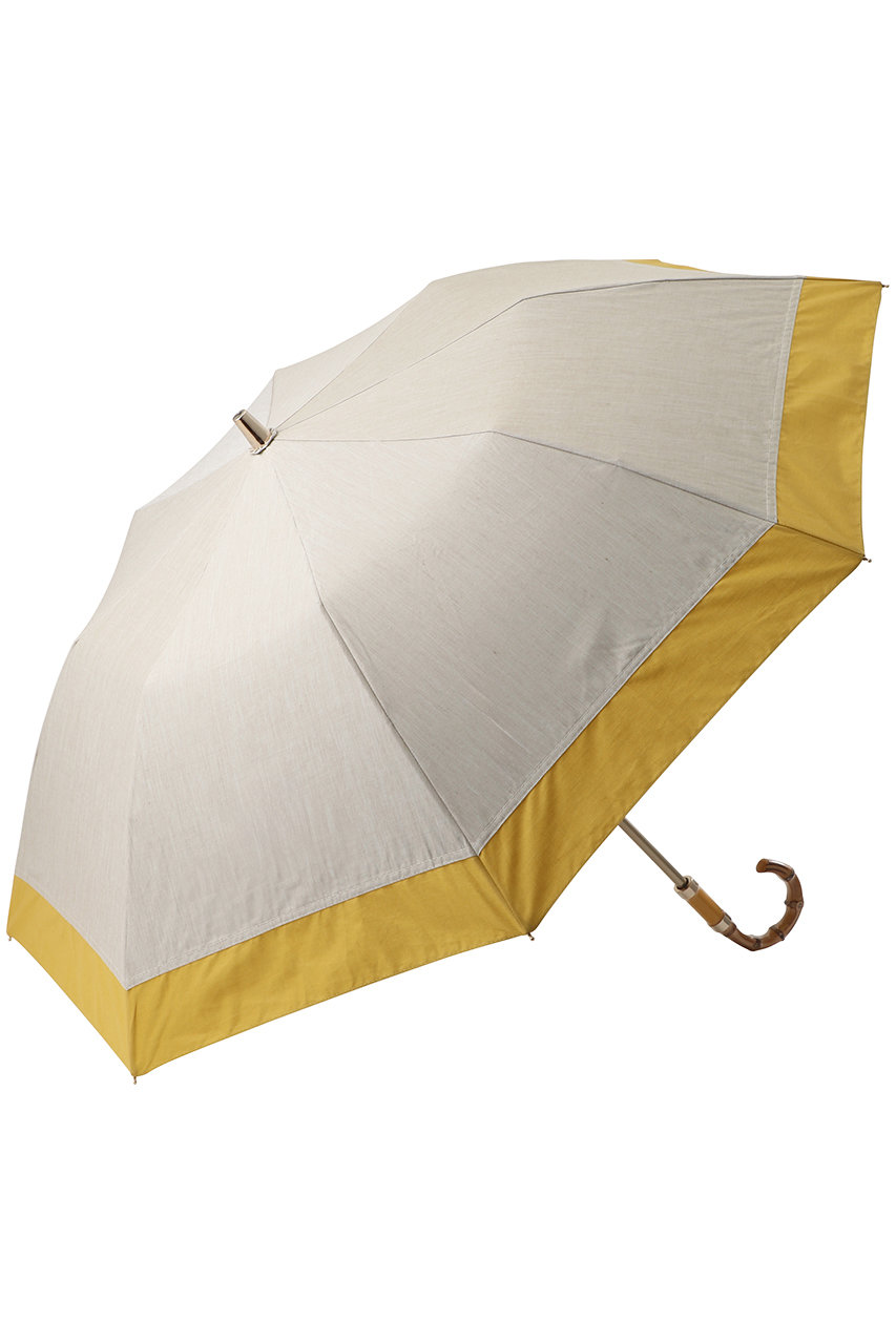 Gracy 晴雨兼用楽折傘 T/C Natural bicolor (イエロー, F) グレイシー ELLE SHOP Gracy 晴雨兼用楽折傘 T/C Natural bicolor (イエロー, F) グレイシー ELLE SHOP