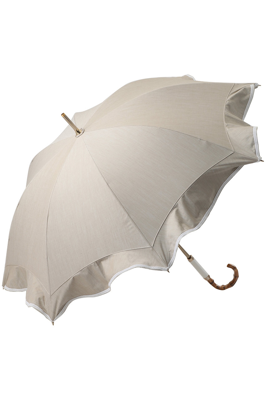 Gracy 晴雨兼用ショート長傘 Natural frill (ホワイト, F) グレイシー ELLE SHOP Gracy 晴雨兼用ショート長傘 Natural frill (ホワイト, F) グレイシー ELLE SHOP