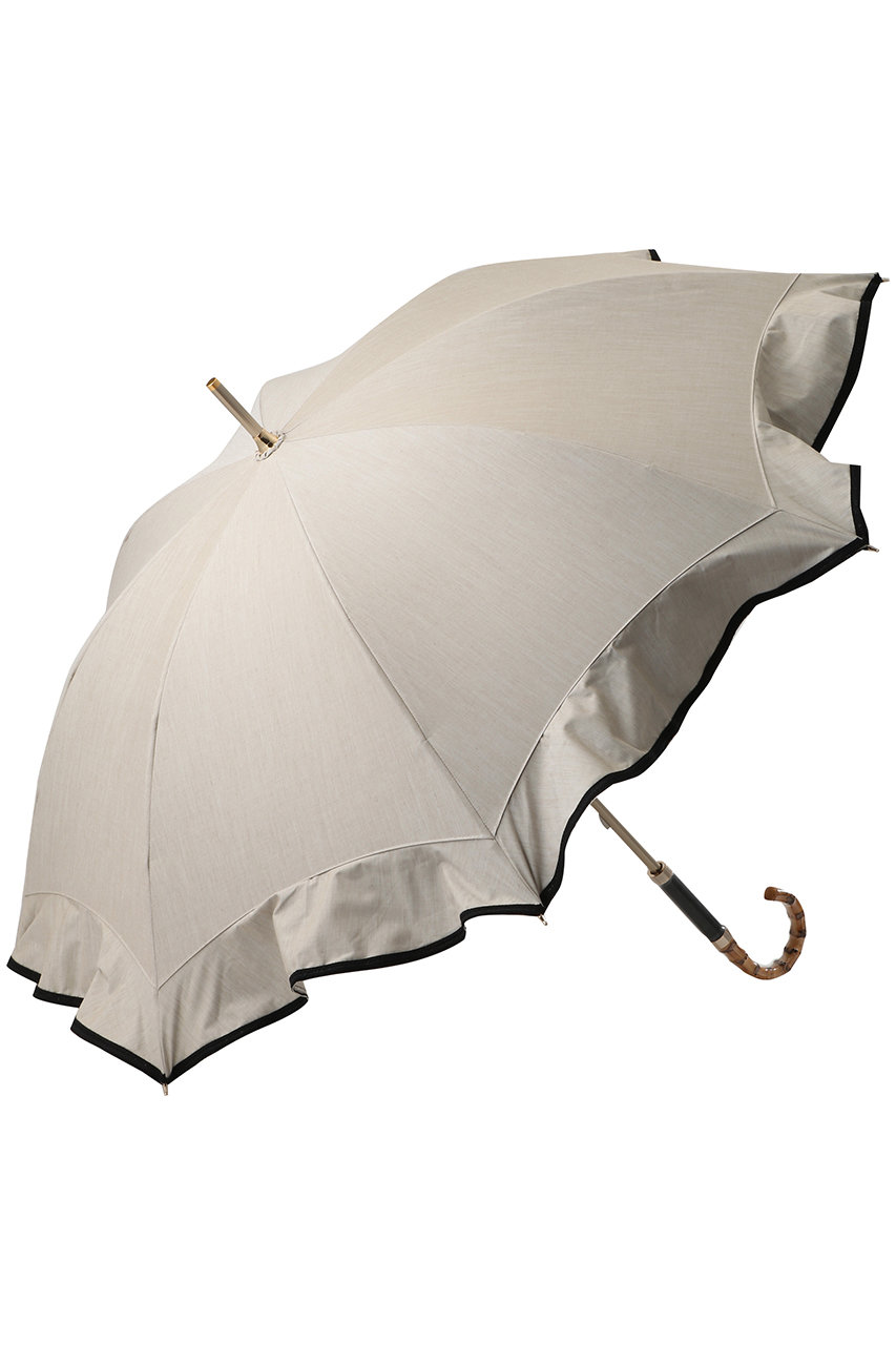 Gracy 晴雨兼用ショート長傘 Natural frill (ブラック, F) グレイシー ELLE SHOP Gracy 晴雨兼用ショート長傘 Natural frill (ブラック, F) グレイシー ELLE SHOP