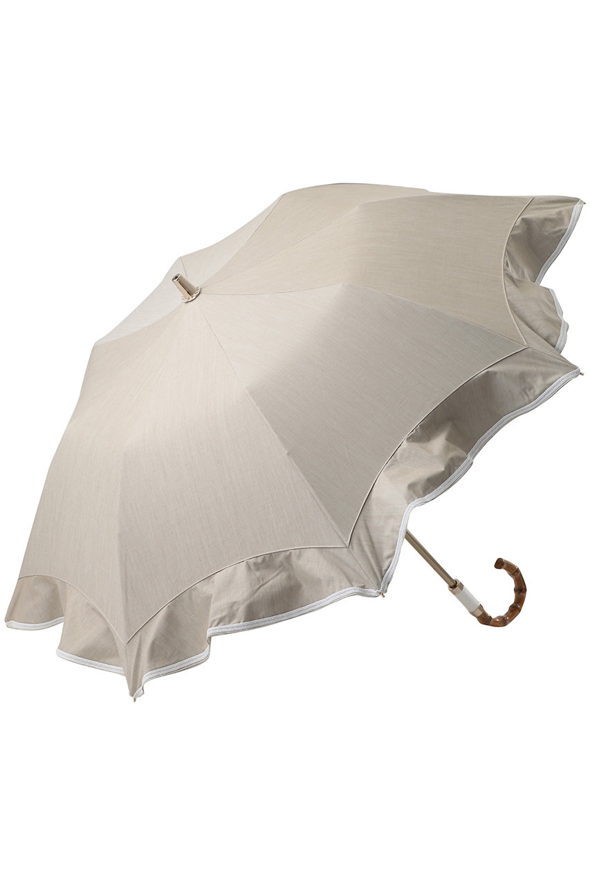 Gracy 晴雨兼用楽折傘Natural frill (ホワイト, F) グレイシー ELLE SHOP Gracy 晴雨兼用楽折傘Natural frill (ホワイト, F) グレイシー ELLE SHOP
