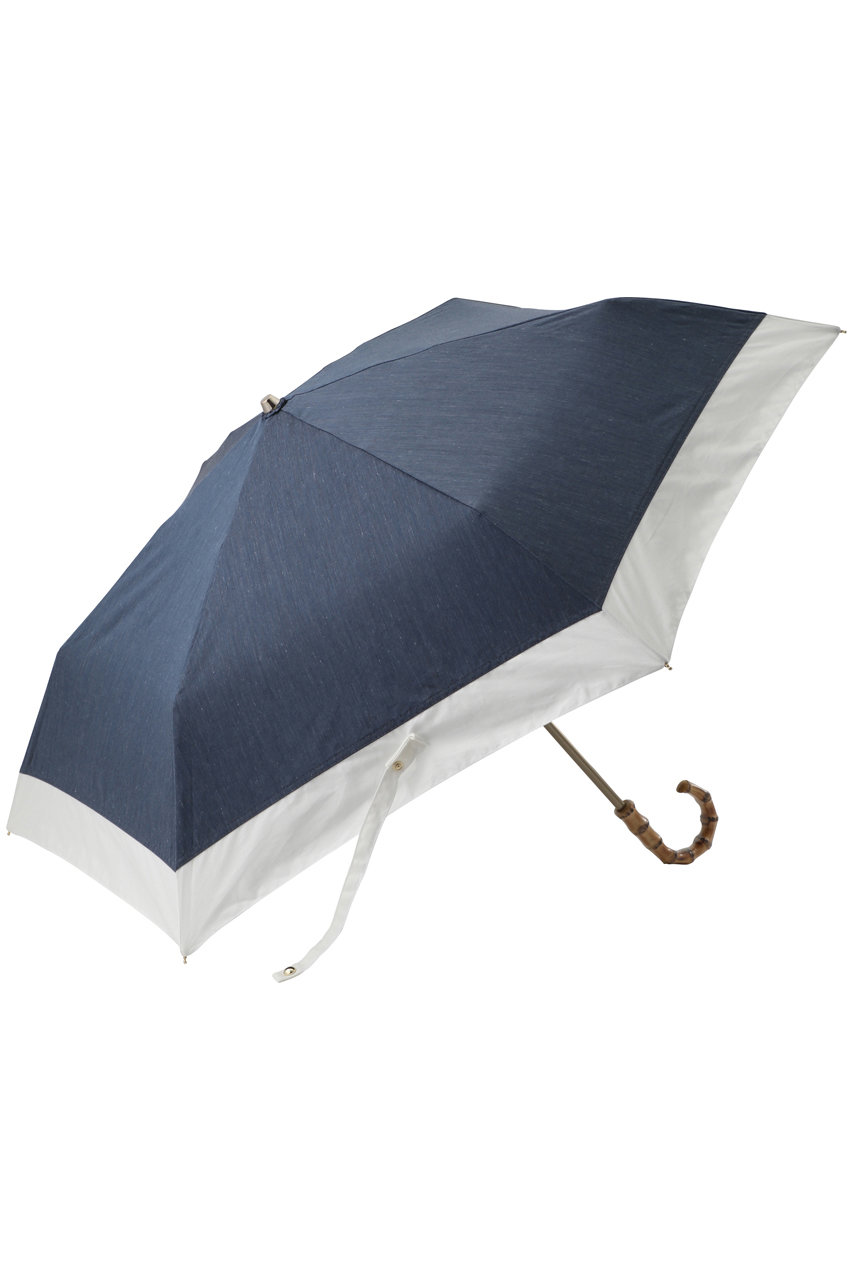 Gracy 晴雨兼用楽ミニDenim bicolor (ホワイト, F) グレイシー ELLE SHOP Gracy 晴雨兼用楽ミニDenim bicolor (ホワイト, F) グレイシー ELLE SHOP