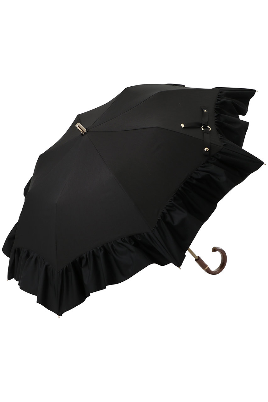 グレイシー/Gracyの【晴雨兼用】楽折傘  Peplum Frill(ブラック/22-350-12505-51-28)