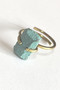 【QUAZI DESIGN】Pulp nugget ring emerald(PNR) プラウドリー・フロム・アフリカ/Proudly from Africa ターコイズ