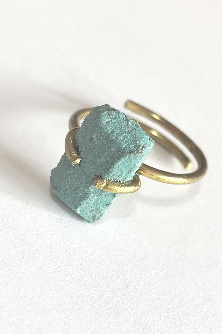 プラウドリー・フロム・アフリカ/Proudly from Africaの【QUAZI DESIGN】Pulp nugget ring emerald(PNR)(ターコイズ/Pulp nugget ring emerald)