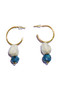 【QUAZI DESIGN】Jadette earring stone and blue(JPE) プラウドリー・フロム・アフリカ/Proudly from Africa