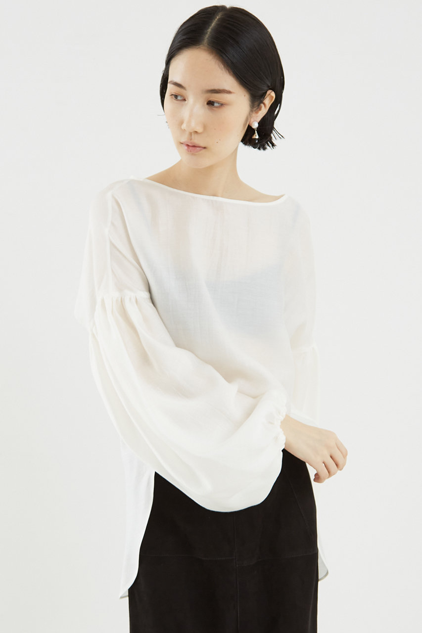 未使用　ella_selectshop トップス　ブラウス　白 THE STORE by C'(ザ ストア バイシー)｜フェミニンブラウス/ホワイト