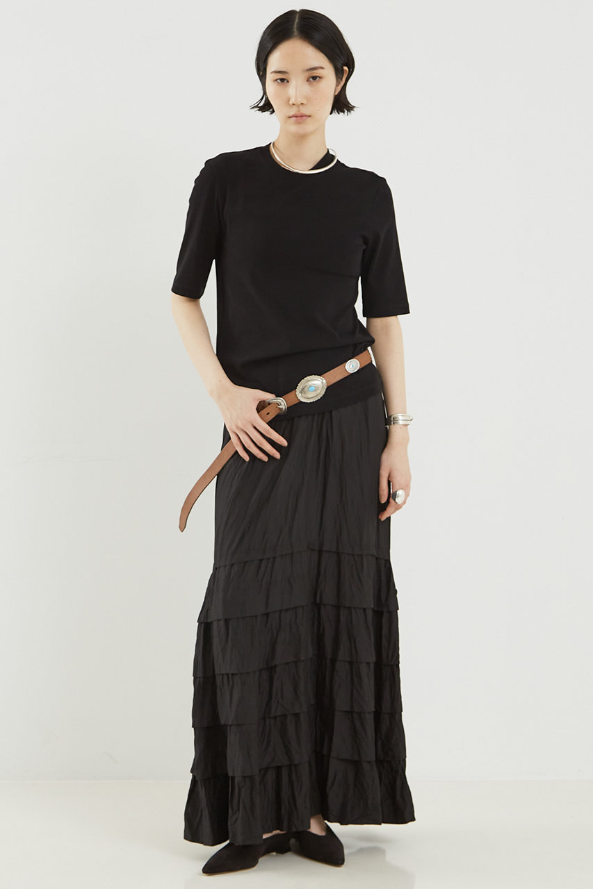 wonnyribbon ブラックフリルスカート THE STORE by C'(ザ ストア バイシー)｜フリルスカート/ブラック の