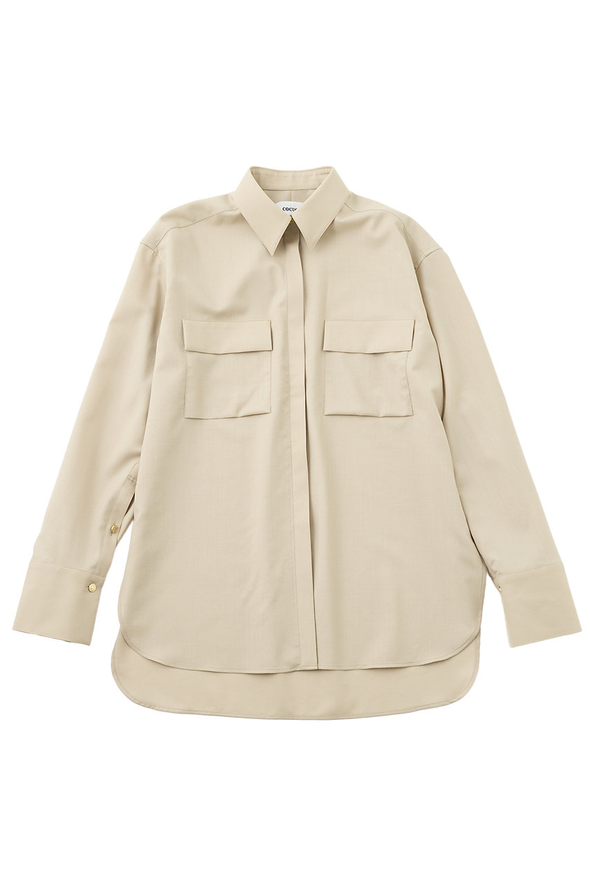 ザ ストア バイシー/THE STORE by C'の【COCUCA】比翼ベーシックシャツ(ベージュ/6151730500030)