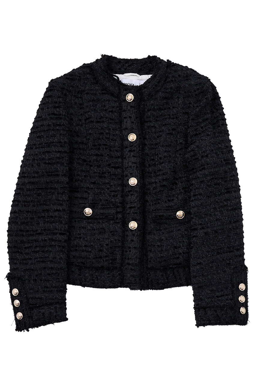 THE STORE by C' 【COCUCA】クルーネックツイードジャケット (ブラック, 0) ザ ストア バイシー ELLE SHOP THE STORE by C' 【COCUCA】クルーネックツイードジャケット (ブラック, 0) ザ ストア バイシー ELLE SHOP
