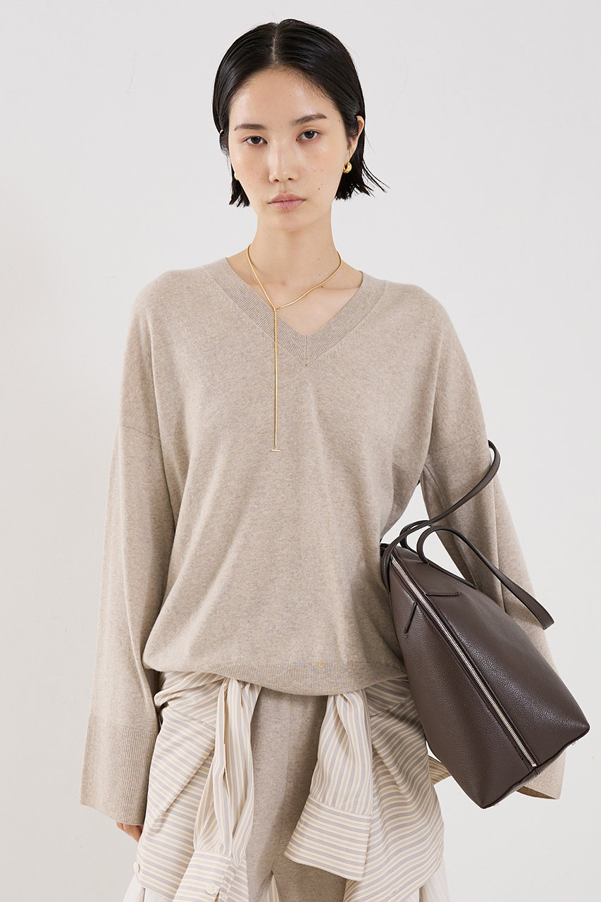 BOBOUTIC Ｖネックニット　ベージュ　XS THE STORE by C'(ザ ストア バイシー)｜【COCUCA】Vネックニット