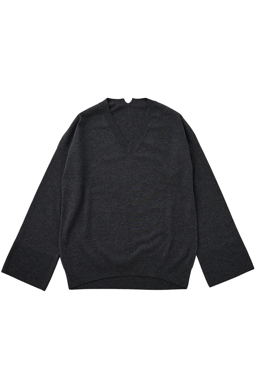 THE STORE by C' 【COCUCA】Vネックニット (チャコールグレー, F) ザ ストア バイシー ELLE SHOP