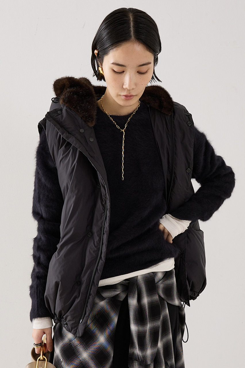 REMI RELIEF　レミレリーフ　ファー付きダウンベスト THE STORE by C'(ザ ストア バイシー)｜【REMI RELIEF】【別注
