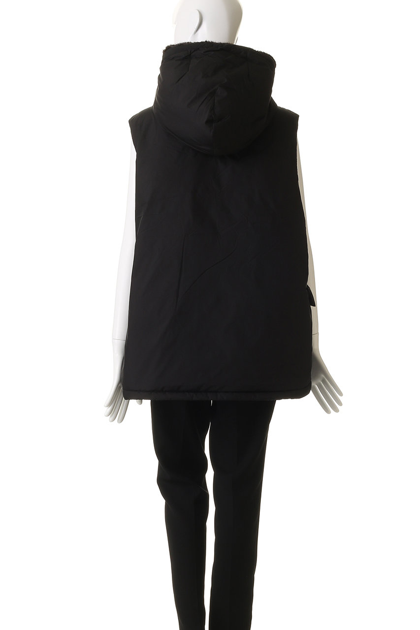 ブラック ダウンベスト ファー付きフード THE STORE by C'(ザ ストア バイシー)｜【REMI RELIEF】【別注