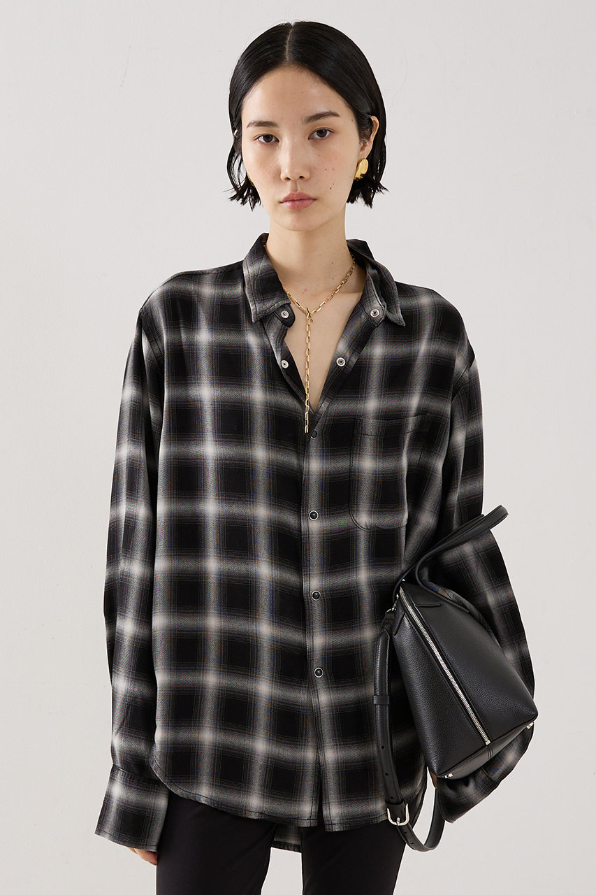 【REMI RELIEF】【別注】レーヨンツイルチェックシャツ