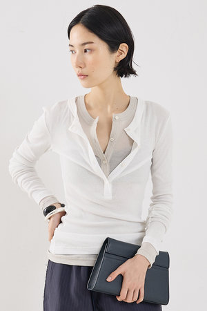 ザ ストア バイシー/THE STORE by C'の【予約販売】【COCUCA】ヘンリーリブプルオーバー(110100/110103)