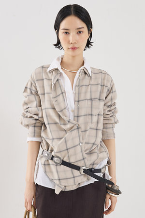 ザ ストア バイシー/THE STORE by C'の【予約販売】【REMI RELIEF】【別注】レーヨンツイルチェックシャツ2(110400/110403)