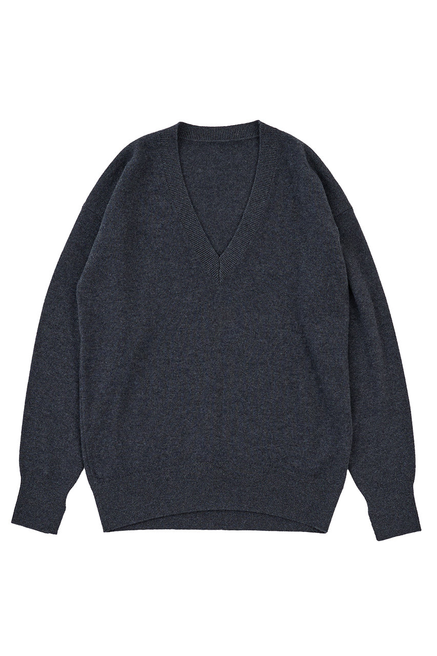 ザ ストア バイシー/THE STORE by C’の【予約販売】【COCUCA】エッセンシャルVネックニット(チャコールグレー/61537209000)