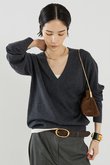 【COCUCA】エッセンシャルVネックニット