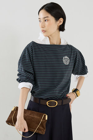 ザ ストア バイシー/THE STORE by C’の【予約販売】【REMI RELIEF】【別注】オフショルボーダープルオーバー(110100/110103)