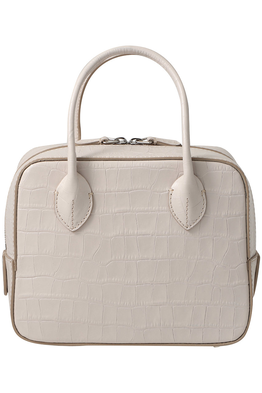 MAISON CANAU 【ELLE SHOP限定】CROCO BOX-BOSTON(S) (アイボリー, F) メゾン カナウ ELLE SHOP MAISON CANAU 【ELLE SHOP限定】CROCO BOX-BOSTON(S) (アイボリー, F) メゾン カナウ ELLE SHOP