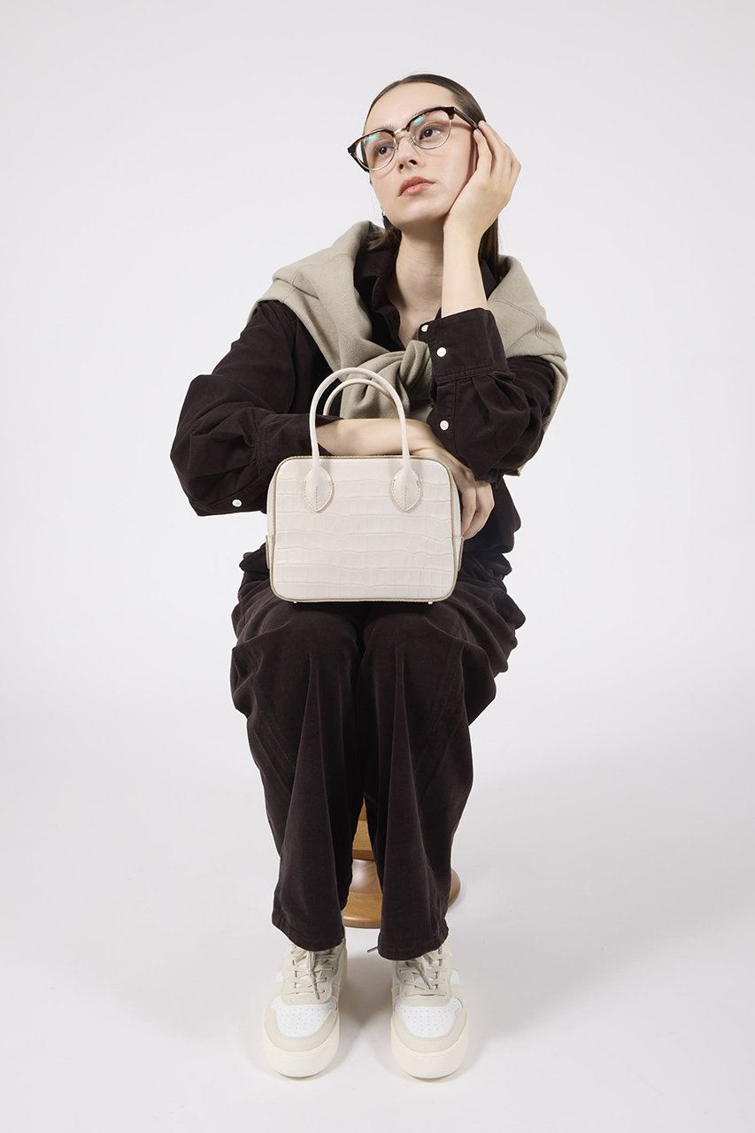 MAISON CANAU(メゾン カナウ)｜【ELLE SHOP限定】CROCO BOX-BOSTON(S