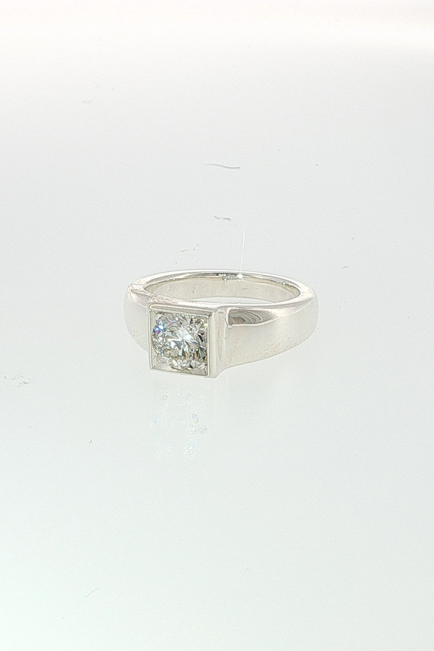 エネイ/ENEYの【受注生産】MINORI SV925 ダイヤモンドスクエアリング(シルバー/034-01-1)